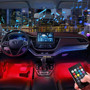 Imagen de KIT DE LUCES LED RGB 12V BLUETOOTH P/INTERIOR AUTO                                                                      